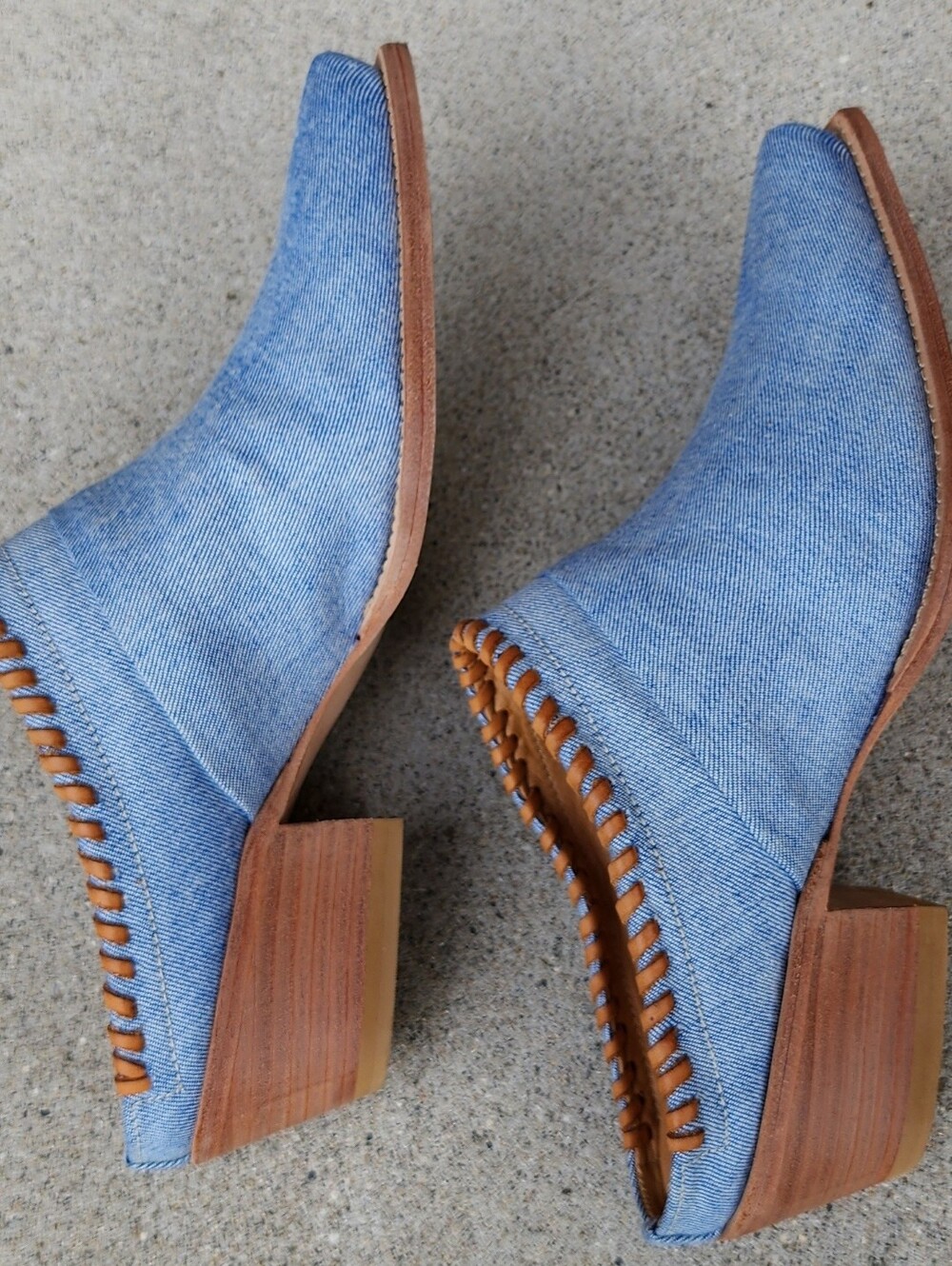 Lucchese Denim Mules - NEW - Picture 8 of 11